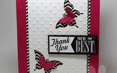 Pink Punch Art Thank You Card