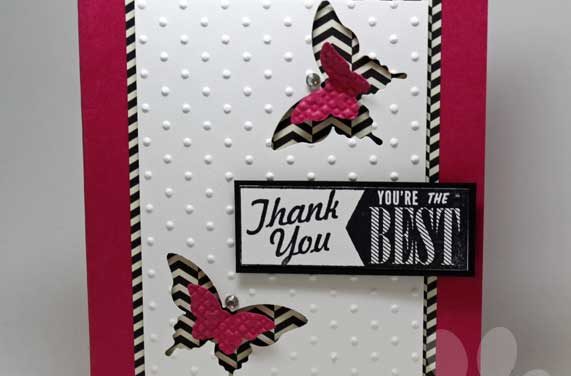 Pink Punch Art Thank You Card