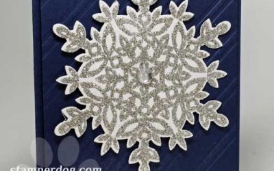 Silver Glitter Snowflake Card