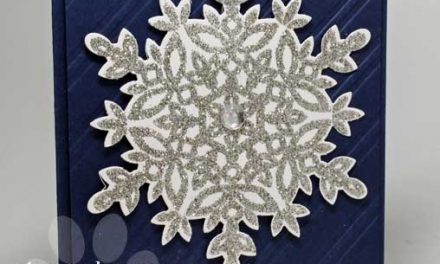Silver Glitter Snowflake Card