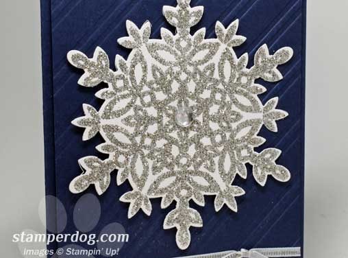 Silver Glitter Snowflake Card