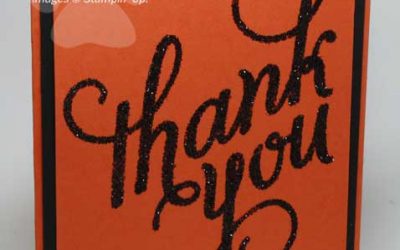 Thank You Card with Heat and Stick Tips