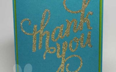 Thank You Card with Glitter