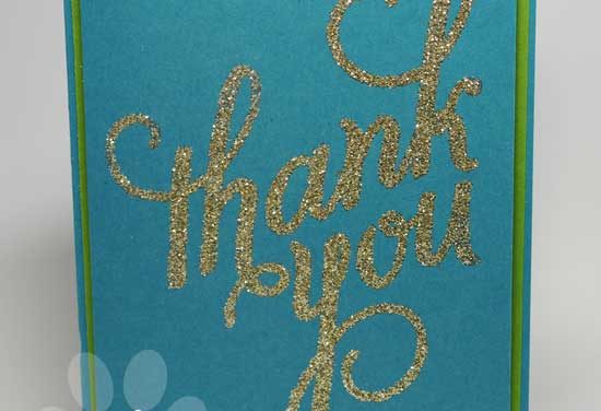 Thank You Card with Glitter
