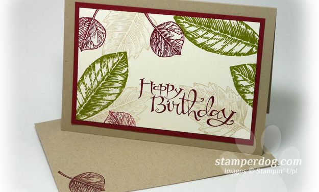 Quick and Fun Vintage Leaves Card