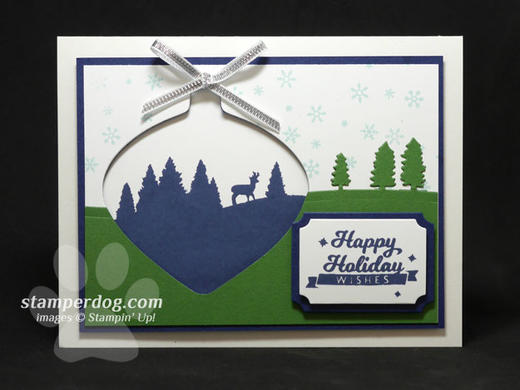 Blue & Green Christmas Card