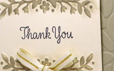 Elegant Monochromatic Thank You Card