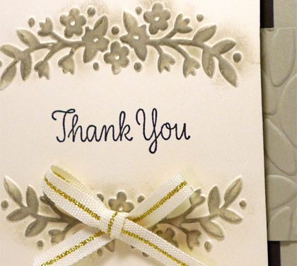 Elegant Monochromatic Thank You Card