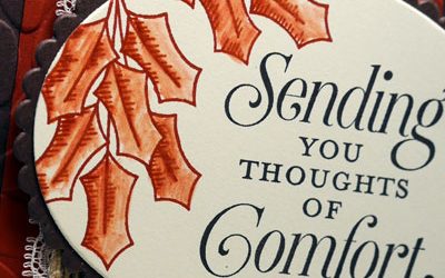 Fall Sympathy Card Idea from a Christmas Stamp Set