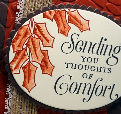 Fall Sympathy Card Idea from a Christmas Stamp Set