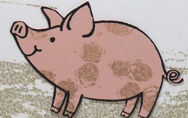 Beautiful Little Pig Card