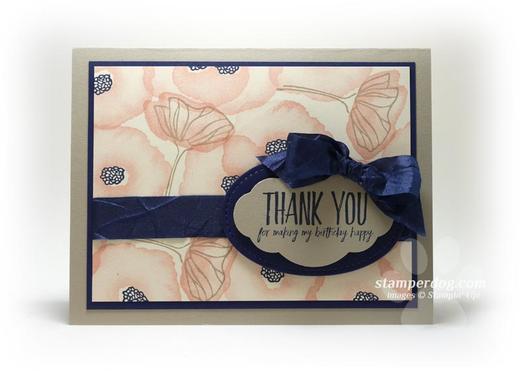 Faux Watercolor Thank You Card