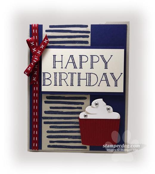Masculine Cupcake Birthday Card