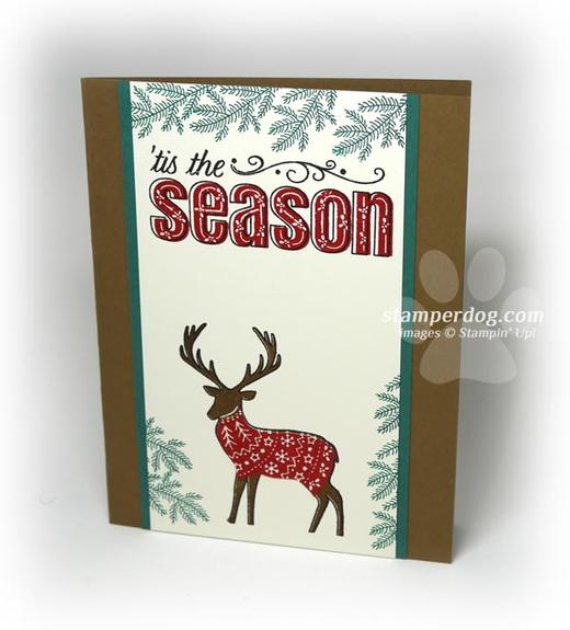 Red Sweater Reindeer Christmas Card