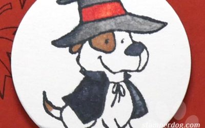Sneak Peek Dog Halloween Card