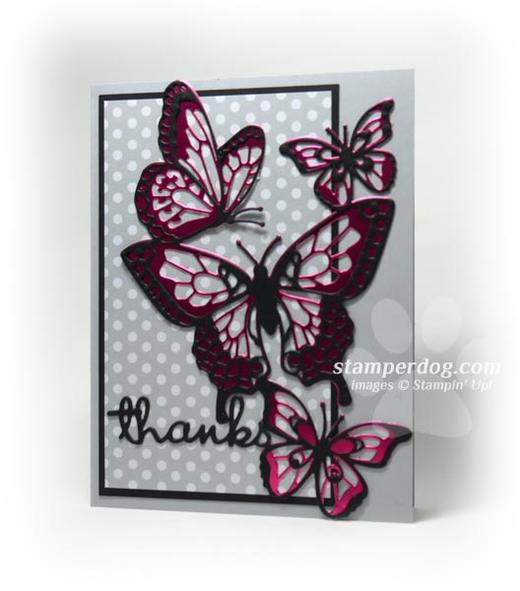 Foil Butterfly Thank You Card