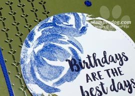 Blue and Green Birthday Card Moves Me