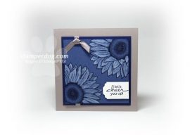 Great Little Blue Sunflower Card