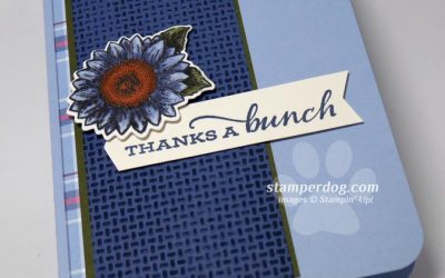 Blue Sunflower Thank You Card
