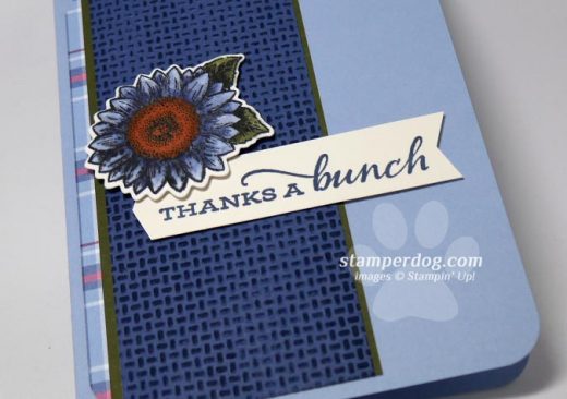 Blue Sunflower Thank You Card