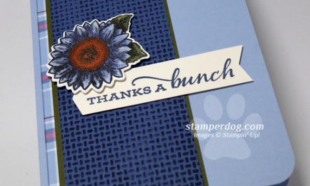 Blue Sunflower Thank You Card