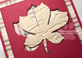 Plaid Leaf Card