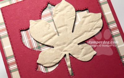 Plaid Leaf Card