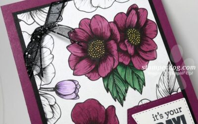 Purple Flower Birthday Card