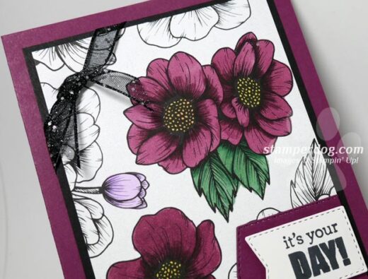 Purple Flower Birthday Card