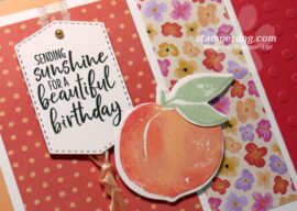 Adding a Peach to Our Sunny Birthday Card