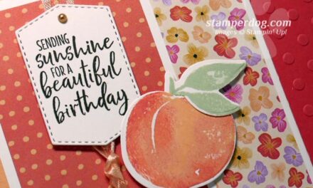 Adding a Peach to Our Sunny Birthday Card