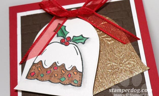 Watercolor Christmas Pudding Card