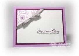 Making a Quick Pink Christmas Card