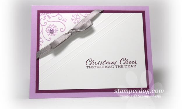 Making a Quick Pink Christmas Card