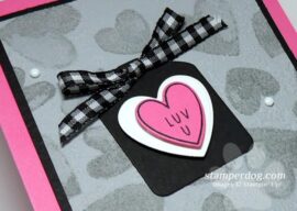 Making a Pink and Gray Valentine Card