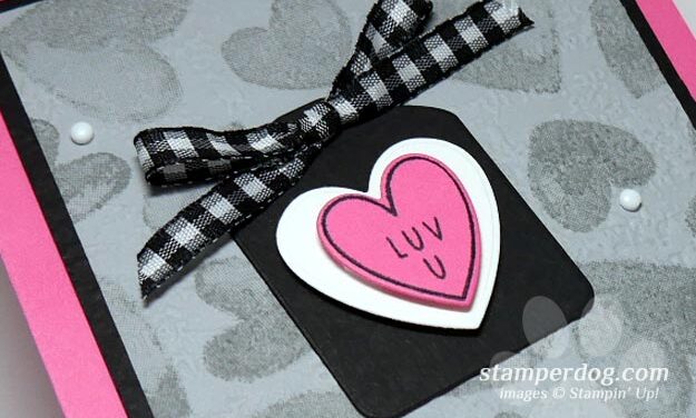 Making a Pink and Gray Valentine Card