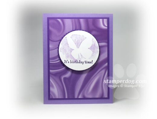 Purple Butterfly Birthday Card