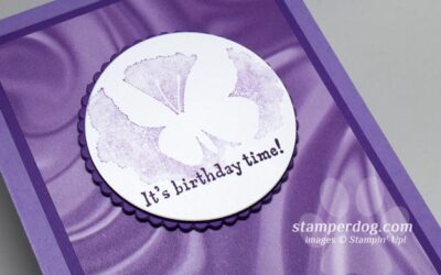 Purple Butterfly Birthday Card