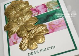 Golden Flower Friends Card