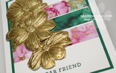 Golden Flower Friends Card