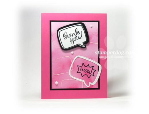 Pink Emboss Resist Card