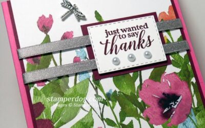 Pink Flowered Thank You Card