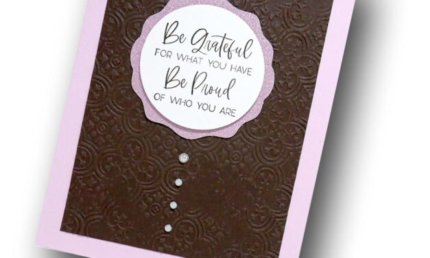 Making a Pink Encouraging Card