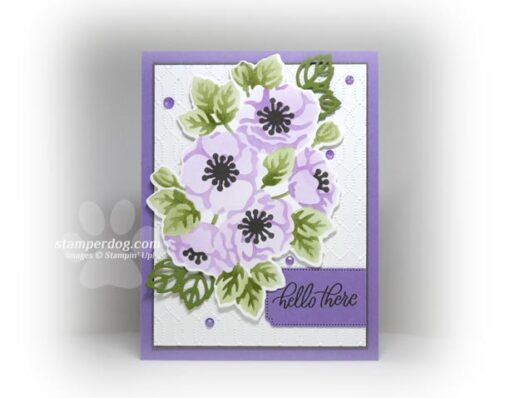 Stenciled Flower Card