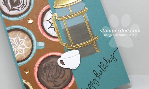 New Stamps for a Coffee Birthday Card
