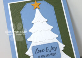 Blue and Green Christmas Card