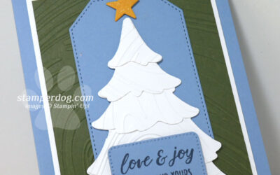 Blue and Green Christmas Card