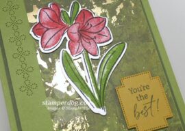 Metallic Amaryllis Card
