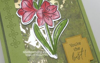 Metallic Amaryllis Card