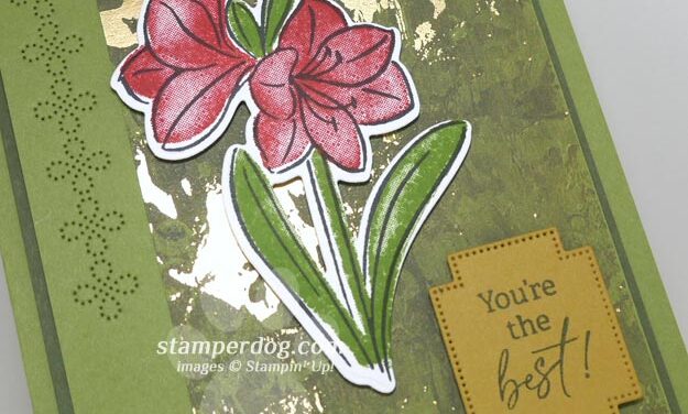 Metallic Amaryllis Card